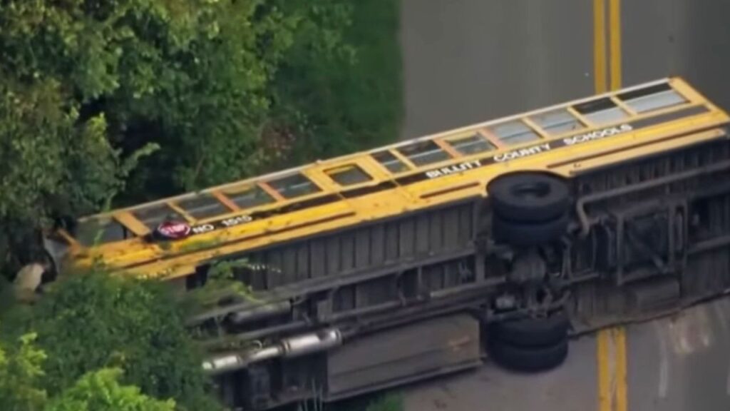Kentucky School Bus Overturns After Driver Swerves to Avoid Truck as 5th Grader Recalls Students Falling on Top of Him