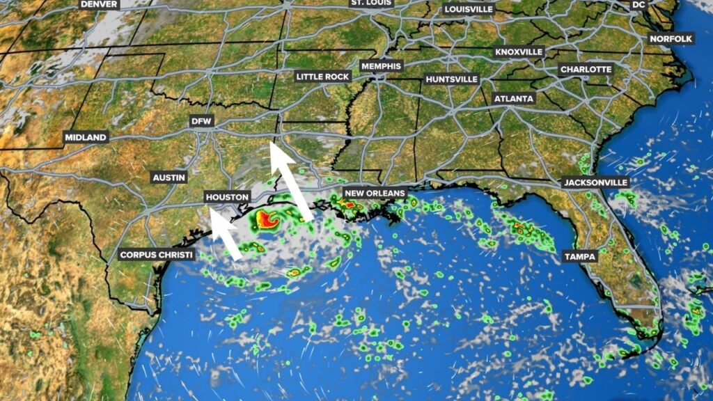 Tropical Storm Edouard Threat Grows as Gulf Disturbance Moves Toward Texas and Louisiana With Heavy Rain Possible