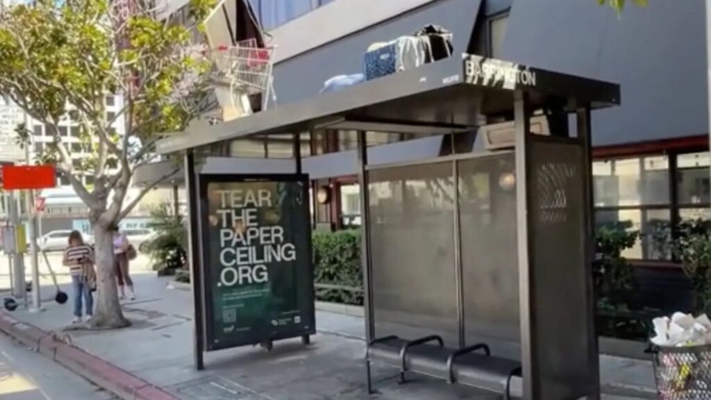 Residents Stunned After Homeless Camp Is Found High Above a Busy Los Angeles Bus Stop